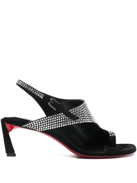 Christian Louboutin 55mm Viva Condora crystal-embellished slingback sandals Black 3250300T023