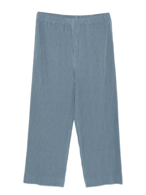 Homme Plissé Issey Miyake pleated cropped trousers Blue HP58JF084