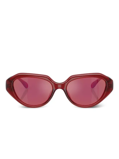 Coach C logo-plaque geometric-frame sunglasses Red HC8433U5526D0