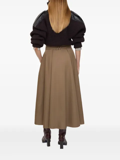 Burberry gabardine trench midi skirt Brown 8113541