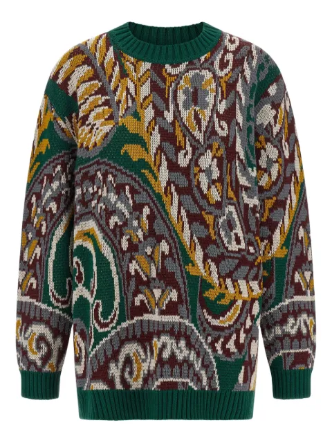 ETRO paisley wool sweater Green WRKE0347AQ297
