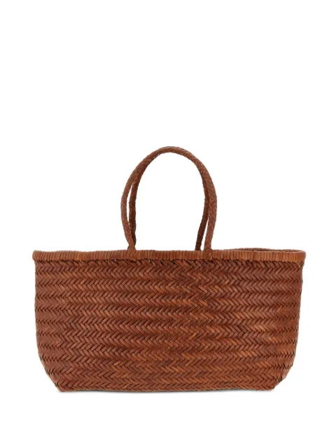 DRAGON DIFFUSION large Bamboo Triple Jump chevron-weave shoulder bag Brown 8810