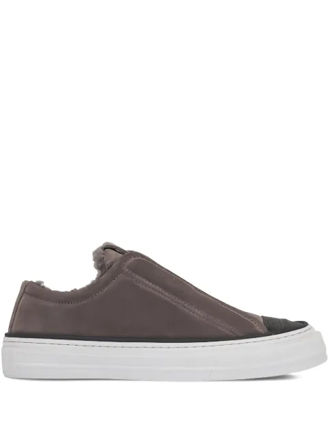 Brunello Cucinelli shearling-trim sneakers Brown MZSFG3096C8212