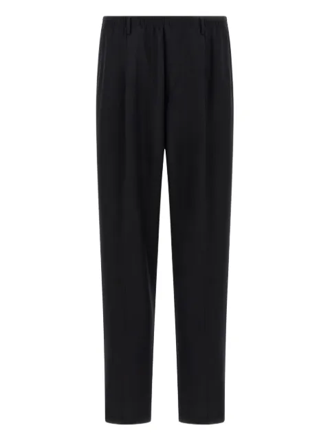 Cellar Door elastic-waistband pleat trousers Black WA110585BLWW19699