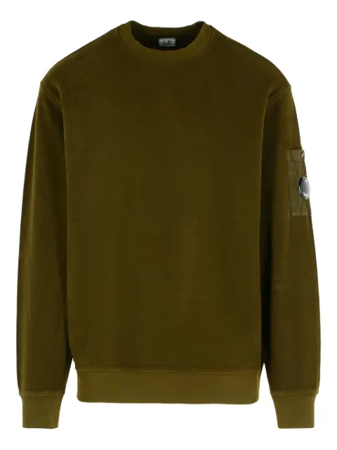 C.P. Company pocket-patch crew neck sweatshirt Green 19CMSS249A006614G683