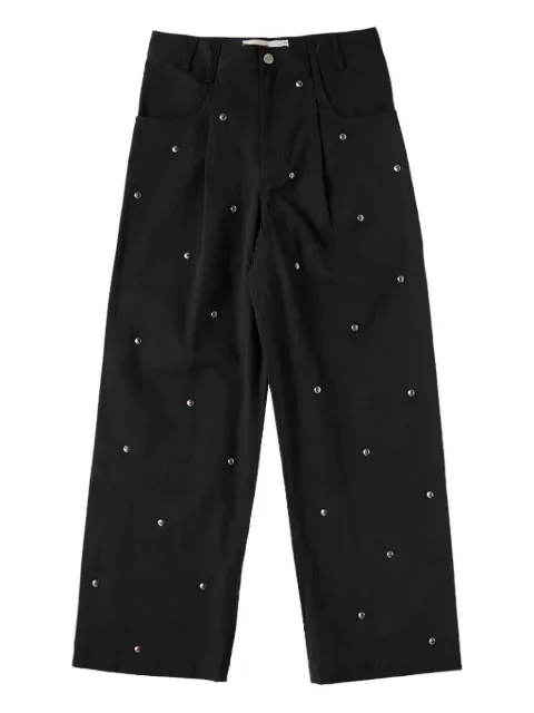 Song For The Mute bead-embellished straight-leg trousers Black 251MPT095BCNVSBLK