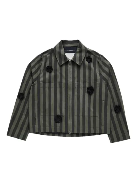 Song For The Mute Daisy cropped shirt jacket Green 251MJK102DWSTPGRN