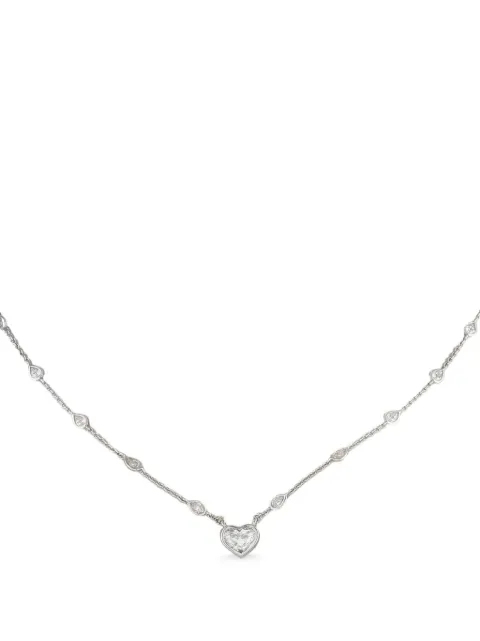 LB Exclusive 18kt white gold heart diamond necklace Silver MF16080625