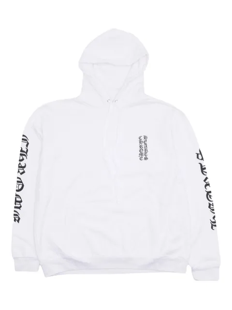 Chrome Hearts Vertical Logo hoodie White CHRM0098