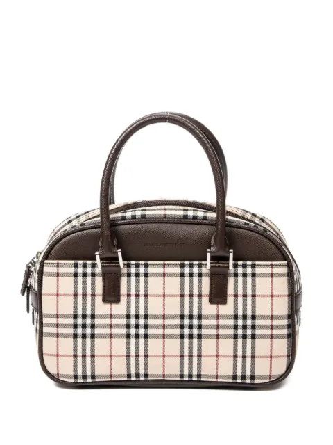 Burberry Pre-Owned check-print tote bag Neutrals AAY8979