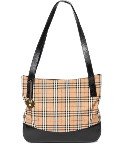 Burberry Pre-Owned check-pattern shoulder bag Neutrals AAZ6181