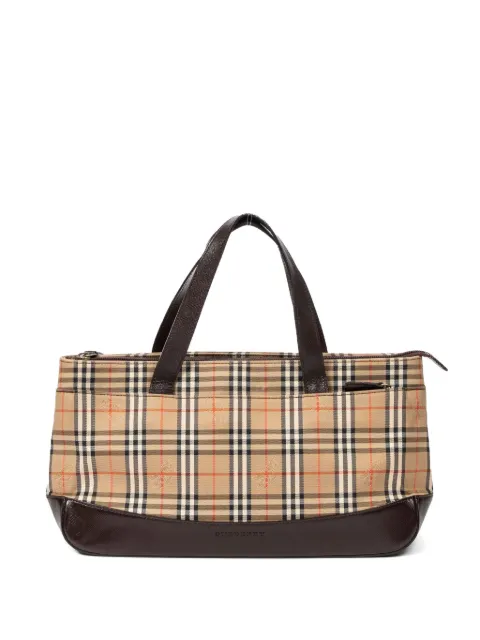 Burberry Pre-Owned check-pattern handbag Neutrals AAY7722