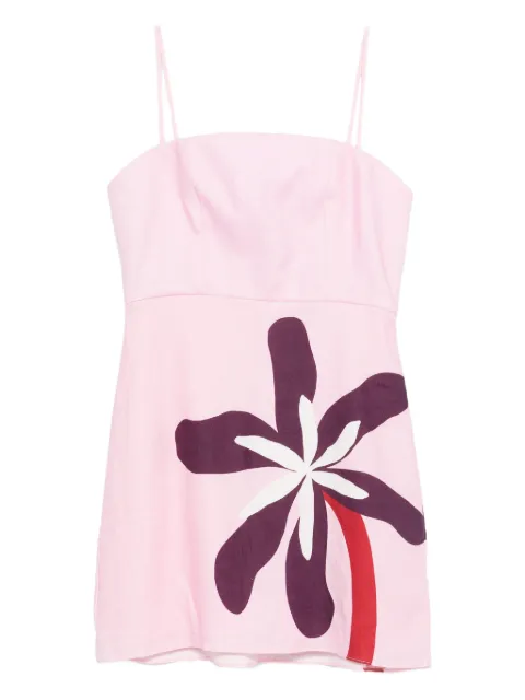 Cala de la Cruz Roma floral mini dress Pink 25A114