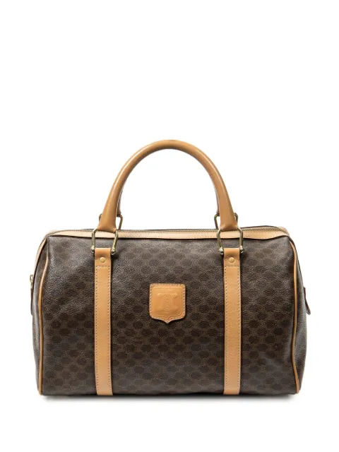 Celine Pre-Owned 1990s Macadam-print top-handle bag Brown M12