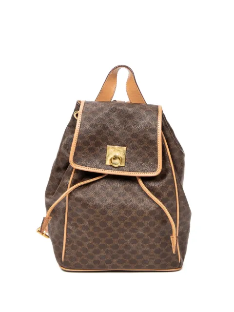 Celine Pre-Owned Macadam-print drawstring backpack Brown M152
