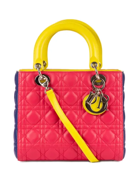 Christian Dior Pre-Owned Lady Dior tote bag Yellow 16BO1113