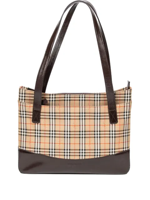 Burberry Pre-Owned checked tote bag Neutrals AAY5027