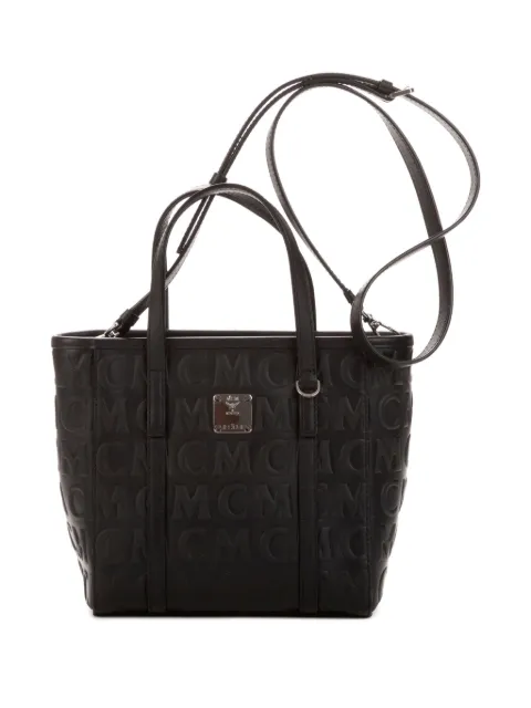 MCM Pre-Owned logo-embossed tote bag Black 6133B