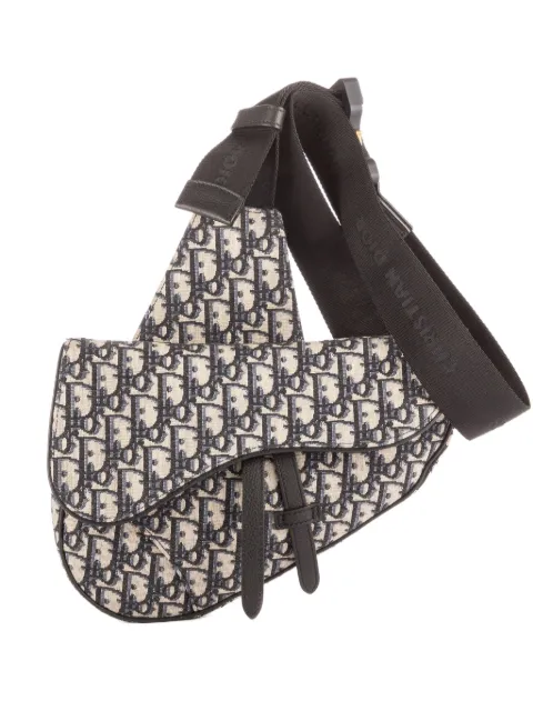 Christian Dior Pre-Owned Oblique Saddle cross body bag Brown 02BO1128