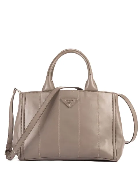 Prada Pre-Owned leather tote bag Neutrals NONE