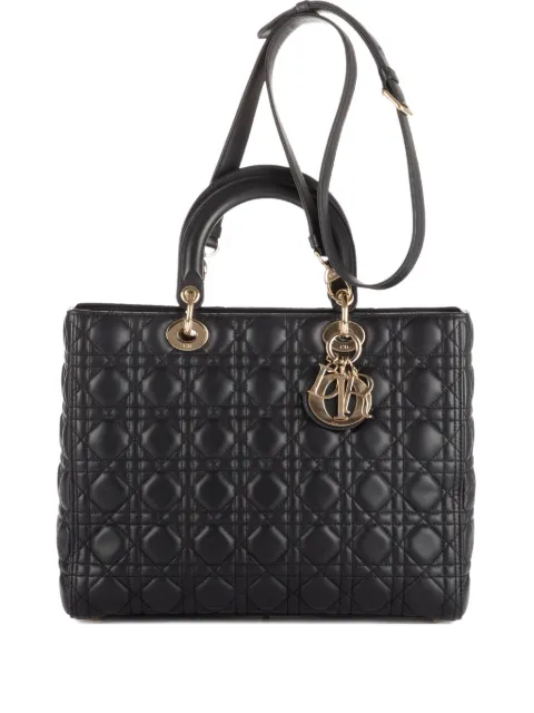 Christian Dior Pre-Owned 2010s quilted shoulder bag Blue 18MA0197