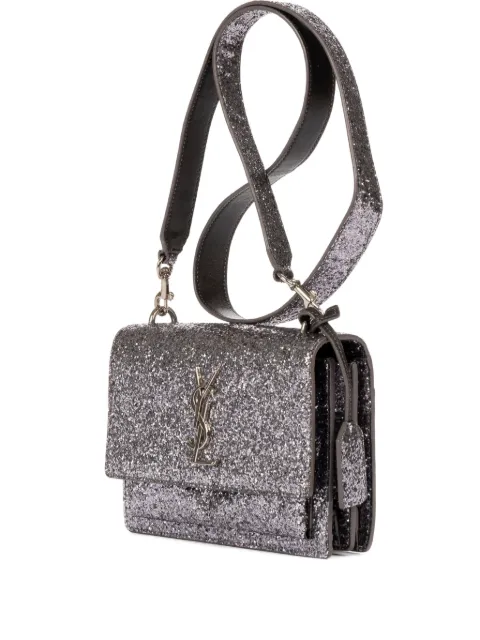 Saint Laurent Pre-Owned 2000 glitter crossbody bag Silver PLB4494540616