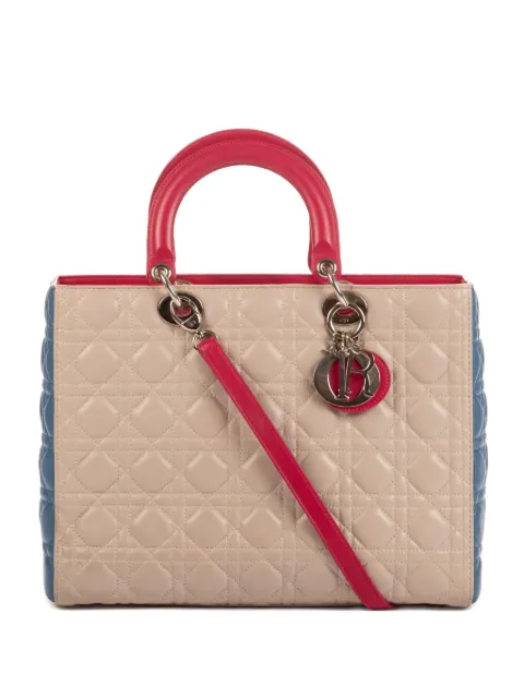 Christian Dior Pre-Owned 2010 Lady Dior handbag Neutrals 15BO1104