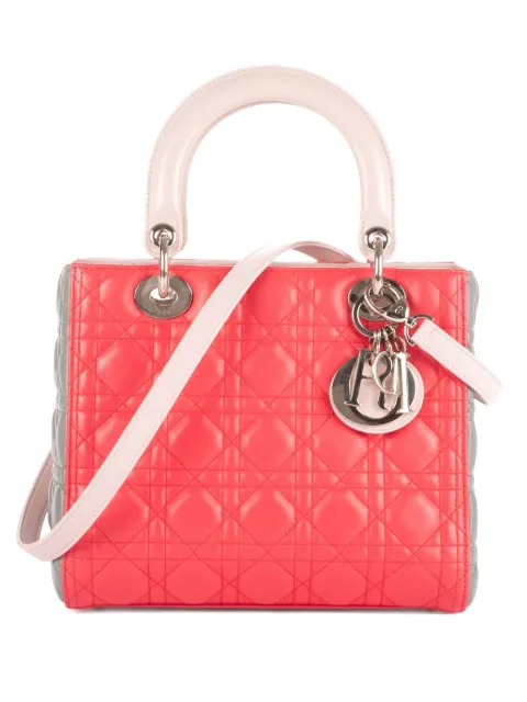 Christian Dior Pre-Owned Cannage Lady Dior two-way handbag Pink 15BO0154