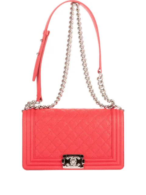 CHANEL Pre-Owned medium Boy shoulder bag Red 25229049