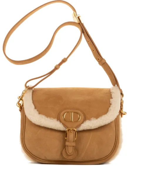 Christian Dior Pre-Owned 2000s shearling-trimmed shoulder bag Neutrals 05RU0290