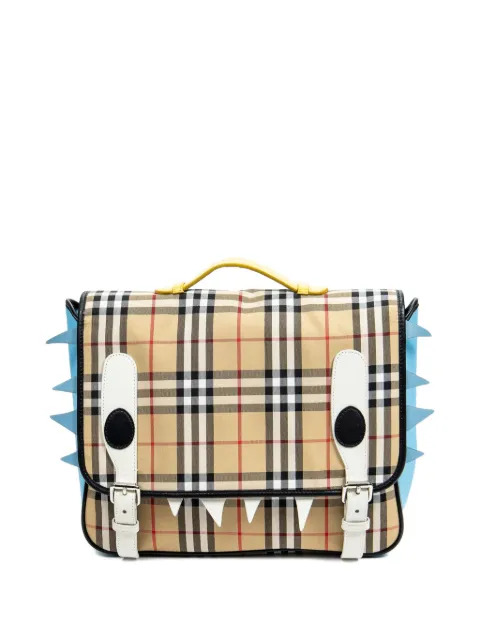 Burberry Pre-Owned check-pattern satchel bag Neutrals CNDONHOUDON