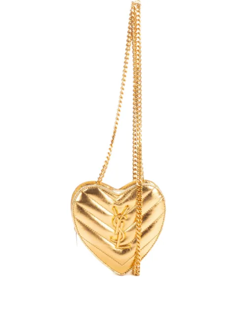 Saint Laurent Pre-Owned Love Heart cross body bag Gold VLR4480500616