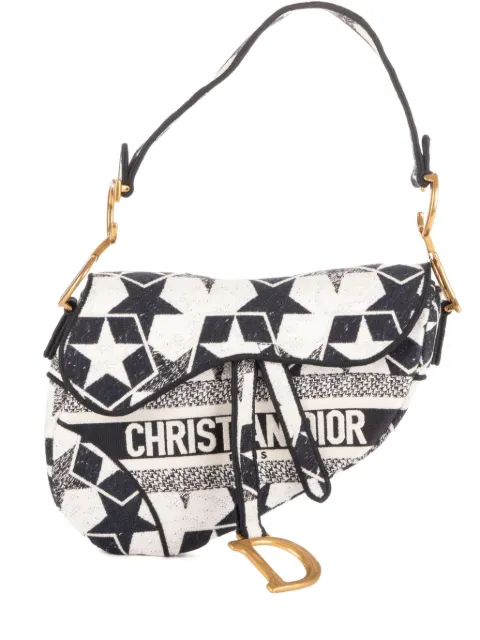 Christian Dior Pre-Owned Star Saddle shoulder bag Blue 50MA1201