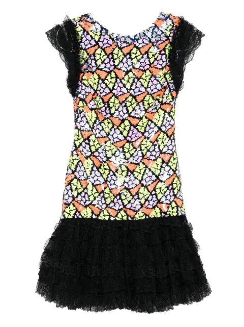 Gemy Maalouf sequinned minidress Orange ED1601SD