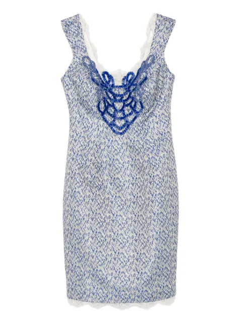 Gemy Maalouf lace-embellished mini dress White GBC1026