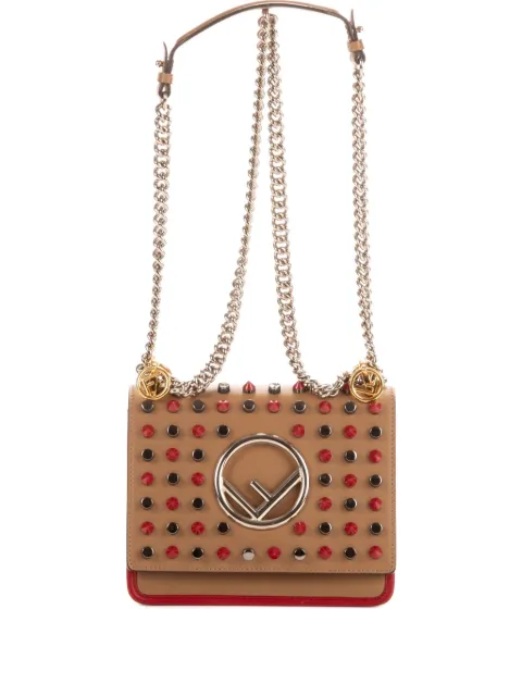 Fendi Pre-Owned 2000 studded shoulder bag Neutrals 8BT286A0KI1790189