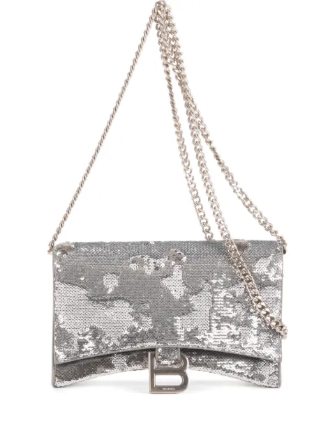 Balenciaga Pre-Owned sequin-embellished chain bag Silver 7203491181P568008