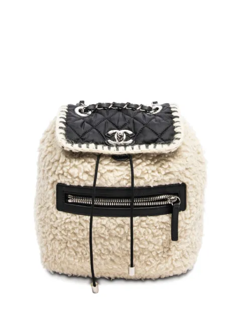 CHANEL Pre-Owned quilted-wool backpack Neutrals 26313316