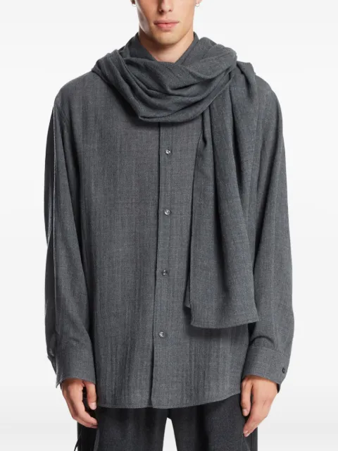 DARKPARK detachable scarf george shirt Grey MSH24FAW26