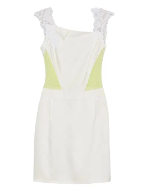 Gemy Maalouf lace-insert panelled mini dress White LPS133360