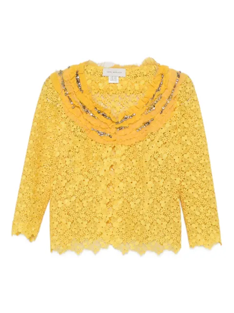 Gemy Maalouf floral-lace jacket Yellow CPF123257J