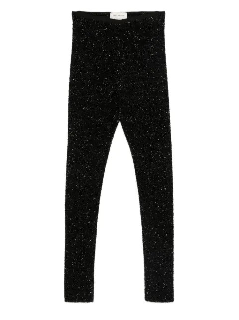 Gemy Maalouf glitter-effect leggings Black LPF164714LEG