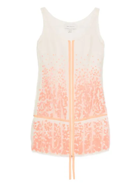 Gemy Maalouf sleeveless zip-front mini dress White LPS133377IVORYORANGE