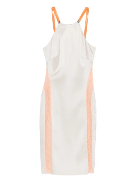 Gemy Maalouf lace-insert halterneck dress White LPS133383