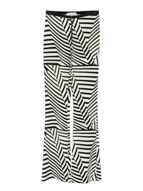 Gemy Maalouf stripe-pattern trousers Black LPF164732P