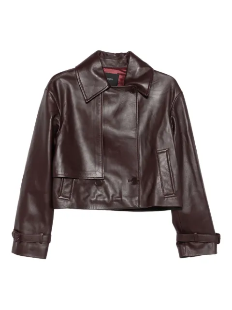 JOSEPH double-breasted leather jacket Red JF009481