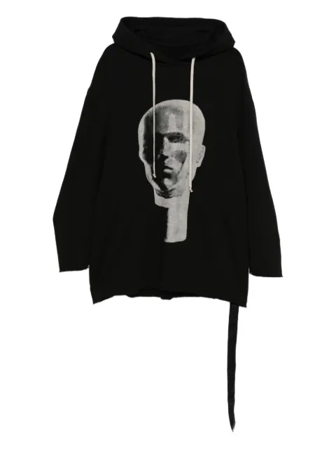 Rick Owens DRKSHDW Peter graphic-print hoodie Black DU02E7280