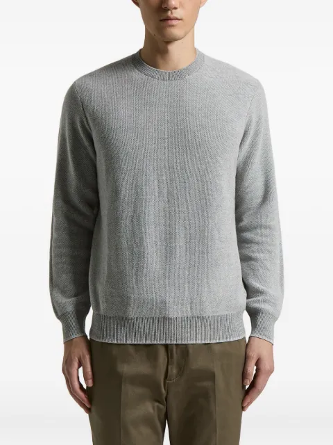Peserico crew-neck ribbed sweater Grey R59444F129I470