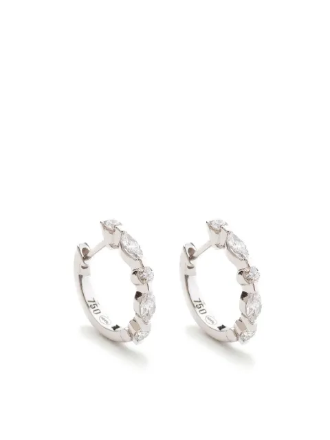 We by WHITEbIRD 18K white gold diamond earrings Silver WBHFANOGDIA