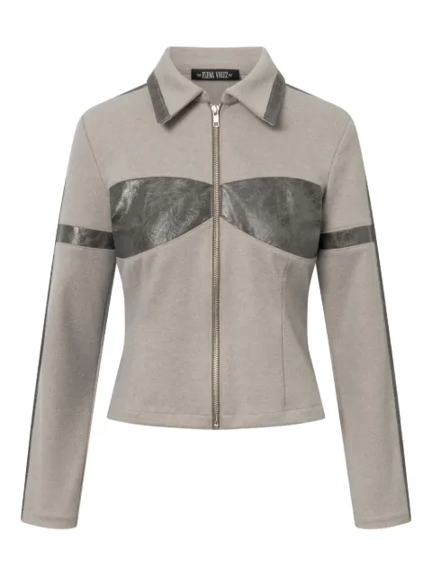 Elena Velez Racer zip-front jacket Grey YR006OW01